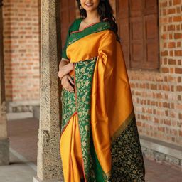 revika Zari Pure Silk Kanjeevaram Saree-image-19