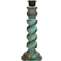 Homesake Beige & Blue Signature Rustic Rope Algae Frustum Table Lamp With Shade image 4