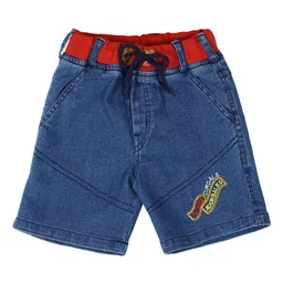 CREMLIN CLOTHING Boys Blue Solid Denim Shorts-image-70