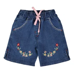 CREMLIN CLOTHING Girls Blue Denim Shorts-image-80