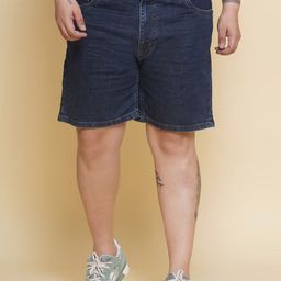 John Pride Men Plus Size Mid-Rie Denim Shorts-picture-51