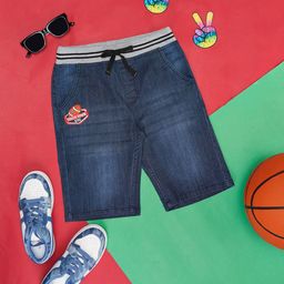 Pantaloons Junior Boys Mid-Rise Denim Shorts-picture-0