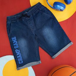 Pantaloons Junior Boys Typography Printed Denim Shorts-image-52