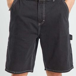 KIABI Men Cotton Regular Fit Mid-Rise Denim Shorts-image-52