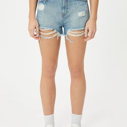 Koton Women Washed High-Rise Pure Cotton Denim Shorts-image-94