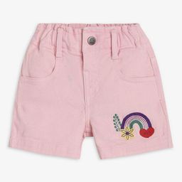 Ed-a-Mamma Baby Girls Graphic Printed Mid-Rise Denim Shorts-image-40