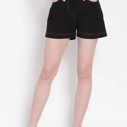 DRAAX Fashions Women Mid-Rise Denim Shorts-image-29