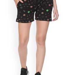 Colors and Blends Women Conversational Printed Training or Gym Shorts-image-50