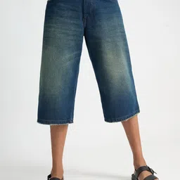 FREAKINS Men Washed Denim Shorts-picture-23