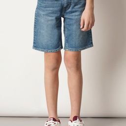 Jack & Jones Junior Boys Mid-Rise Washed Pure Cotton Denim Shorts-53