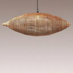 HABERE INDIA Brown Bamboo Textured Ceiling Lamp-image-33