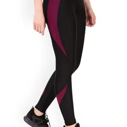 REDESIGN Women Colourblocked Slim-Fit Ankle-Length Gym Tights-picture-1
