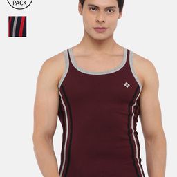Dollar Bigboss Men Solid Pack of 2 Cotton Racerback Styled Gym Vest MBB-14-PO2-CO2-image-91