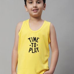 Friskers Boys Bio Wash Time To Play Printed Pure Cotton Innerwear Vest-image-46