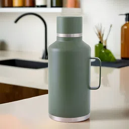The Better Home Green Single Wall Vacuum Stainless Steel Flask Water Bottle 2 L-image-6