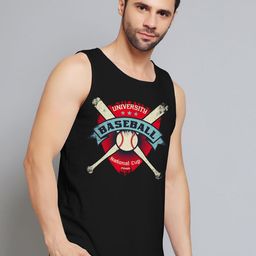 Juxar Printed Cotton Sleeveless Innerwear Vests JXR-085SAN-BK-XS-image-66