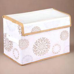 Kuber Industries White Foldable Transparent Lid Velcro Drawer Box Organisers-2
