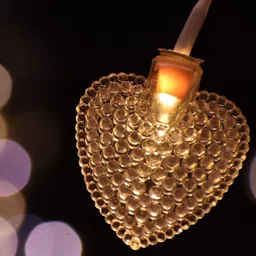 Glimmer Lightings White Heart Shaped String Lights image 3