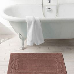 OBSESSIONS Brown Solid Casanova Pure Cotton Reversible Bath Rug-image-16