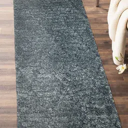 OBSESSIONS Grey Solid Anti Skid Floor Runner-8