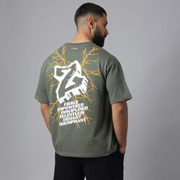 MuscleBlaze Z-Verse Oversized Tshirt,  Medium  Military Green -image-90