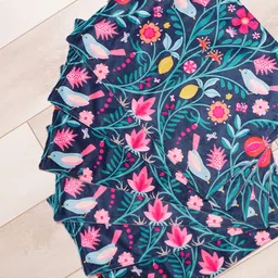 BLANC9 Blue & Pink 6 Pieces Printed Pure Cotton Table Placemats-28