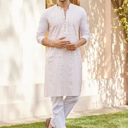 See Designs Regular Sequinned Pure Cotton Kurta with Pyjamas-picture-29