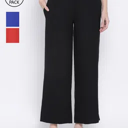 Clovia Assorted Pack Of 3 Solid Lounge Pant-image-14