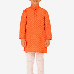 Pro-Ethic STYLE DEVELOPER Boys Woven Design Pure Cotton Kurta with Pyjamas-0
