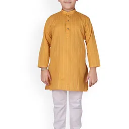 Pro-Ethic STYLE DEVELOPER Boys Striped Mandarin Collar Kurta With Pyjamas-54