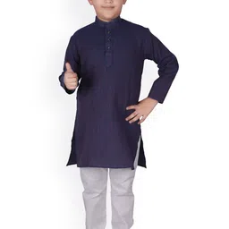 Pro-Ethic STYLE DEVELOPER Boys Striped Woven Design Kurta with Pyjamas-53