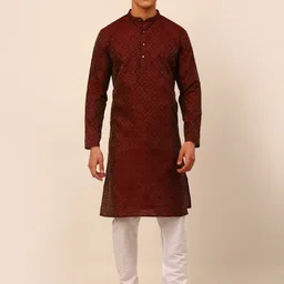 Jompers Men Maroon Kurta with Churidar-picture-36