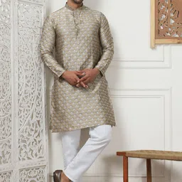 Anouk Men Floral Regular Kurta with Pyjamas-20