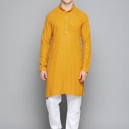 Jompers Embroidered Regular Sequinned Pure Cotton Kurta with Churidar-86