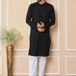 See Designs Ethnic Motifs Embroidered Regular Thread Work Kurta with Pyjamas-picture-4