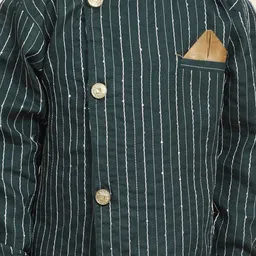 Pro-Ethic STYLE DEVELOPER Boys Striped Sequined Kurta With Pyjamas image 5