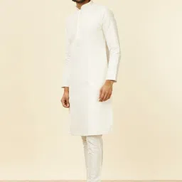 Manyavar Men Embroidered Regular Sequinned Kurta with Pyjamas image 3