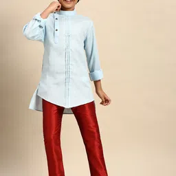 Sanwara Boys Red Solid Pyjama image 2
