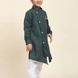 Pro-Ethic STYLE DEVELOPER Boys Striped Sequined Kurta With Pyjamas image 2