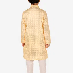 Pro-Ethic STYLE DEVELOPER Boys Geometric Printed Mandarin Collar Kurta with Pyjamas image 3