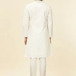 Manyavar Men Embroidered Regular Sequinned Kurta with Pyjamas image 4