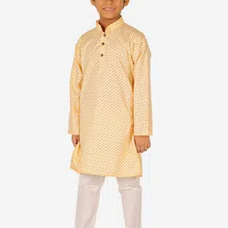 Pro-Ethic STYLE DEVELOPER Boys Geometric Printed Mandarin Collar Kurta with Pyjamas image 5