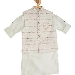 CAVIO Boys Kurta with Pyjamas & Nehru Jacket image 5