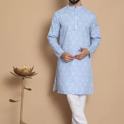 Anouk Men Ethnic Motifs Printed Regular Pure Cotton Kurta with Churidar-18