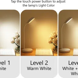 pesca 3 Mode Rechargeable with Touch On/Off and Student Eye Protection Study Lamp image 2