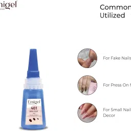 emigel professional 401 Nail Glue for Artificial Nail Extensions Rapid Fix Glue, Quick Drying image 4