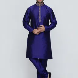 ROYAL KURTA Mandarin Collar Kurta With Churidar-picture-19