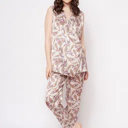 Clovia Abstract Printed Night suit-image-4