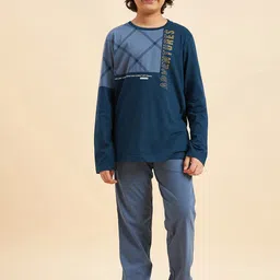Sweet Dreams Boys Typography Printed Night suit-image-8