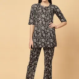 Pistaa Floral Printed Pure Cotton Night suit-picture-43